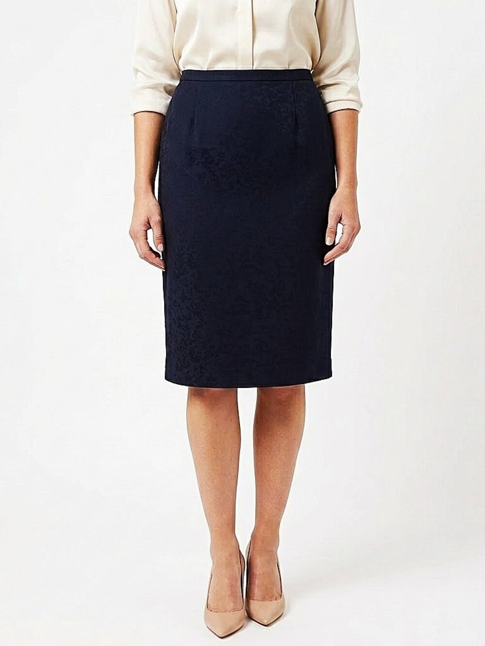 Jones New York Navy Midi Pencil Skirt- Sz. 10